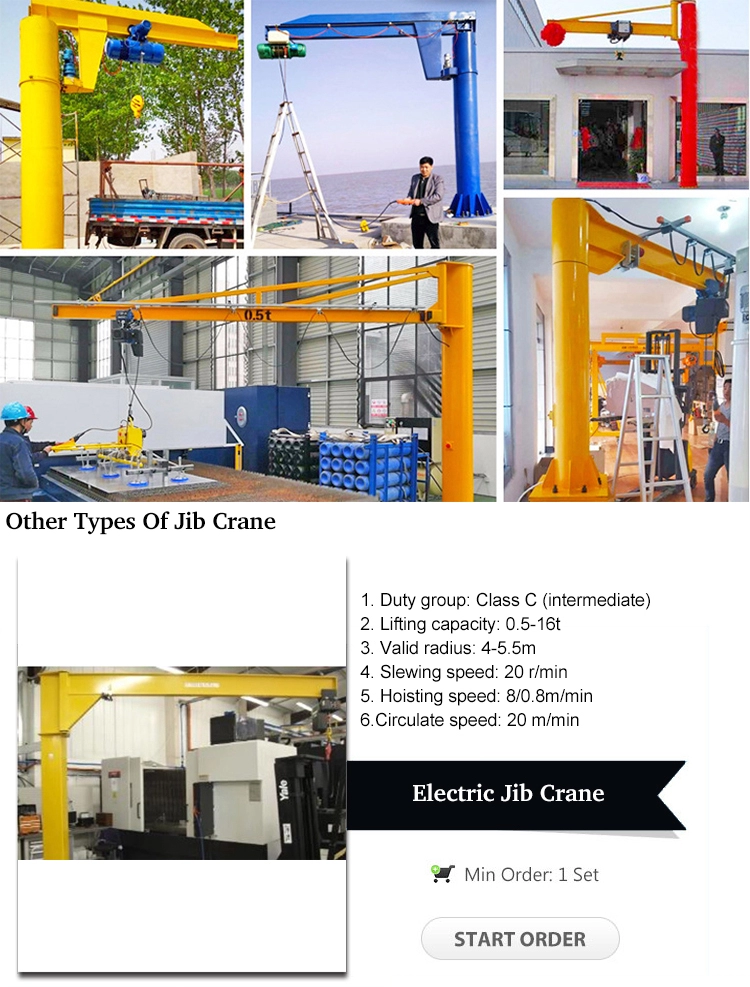 B Z Type floor column 0.5 ton 180 degree slewing jib crane